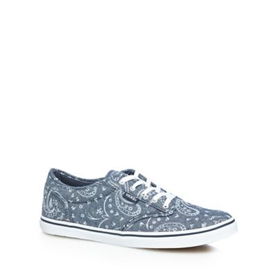Vans Pale blue 'Atwood' paisley print lace up shoes